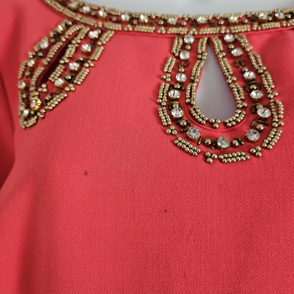 Lilly Pulitzer pink beaded key hole shift dress Womens 10 - Picture 5 of 10